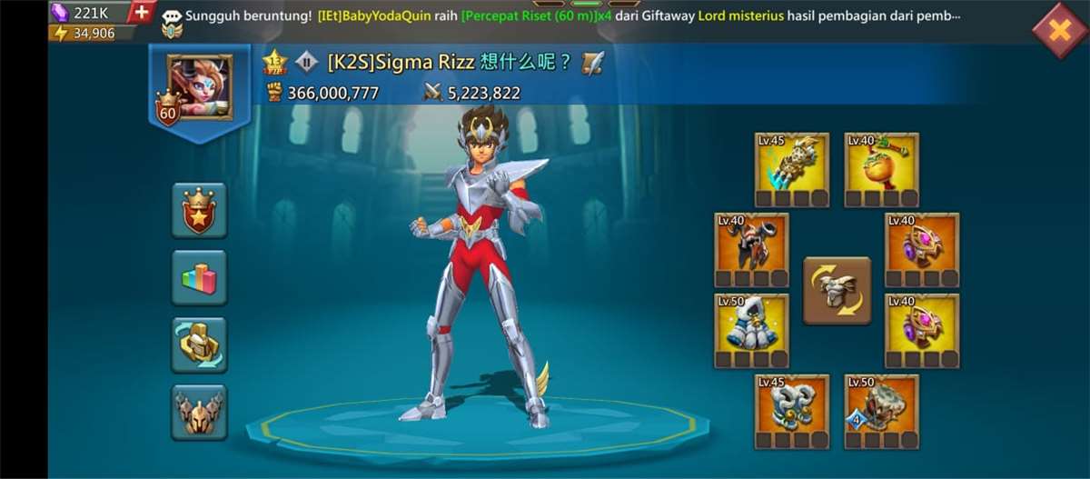 Penjualan akun permainan Lords Mobile Penjualan akun permainan Lords Mobile